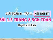 Bài 1.5 SGK Toán 6 tập 1 Kết nối tri thức
